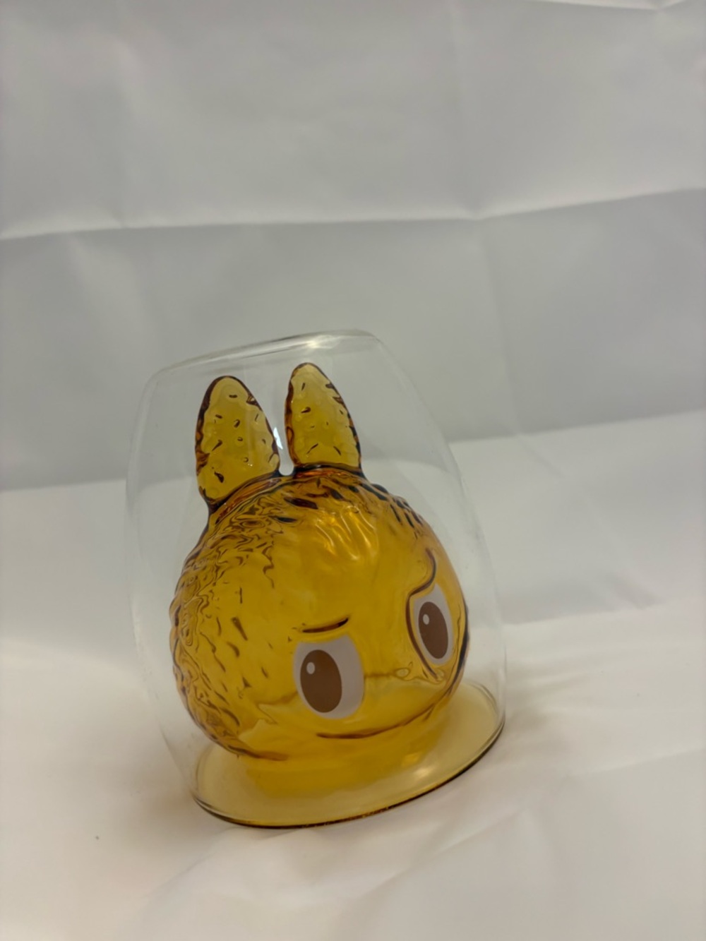 Labubu CHEERS! PopMart Official Double Layered Glass Cup Amber New Openbox